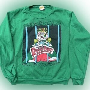 Vintage 1980s Who Framed Roger Rabbit Gold Rush crew neck sweatshirt